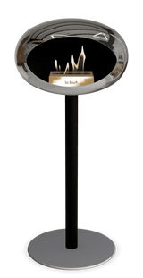 Le Feu - Dome Chromed Silver Ground Steel High Pole - Fireplace - Viva Alfresco