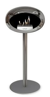 Le Feu - Dome Chromed Silver Ground Steel High Pole - Fireplace - Viva Alfresco