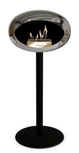 Le Feu - Dome Chromed Silver Ground Steel High Pole - Fireplace - Viva Alfresco