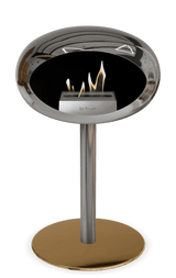 Le Feu - Dome Chromed Silver Ground Steel Low Pole - Fireplace - Viva Alfresco