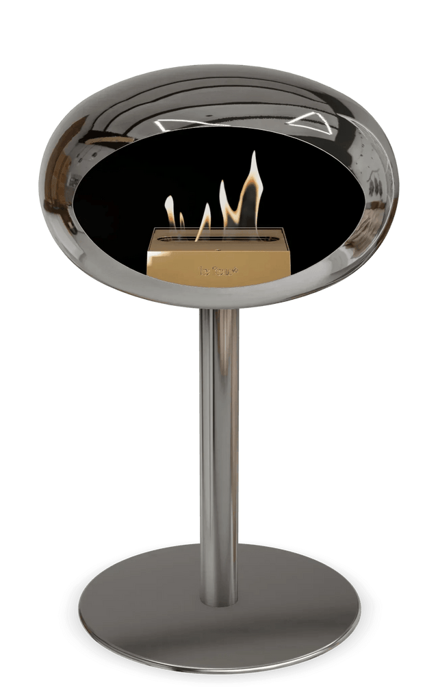 Le Feu - Dome Chromed Silver Ground Steel Low Pole - Fireplace - Viva Alfresco