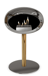 Le Feu - Dome Chromed Silver Ground Steel Low Pole - Fireplace - Viva Alfresco