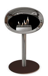 Le Feu - Dome Chromed Silver Ground Steel Low Pole - Fireplace - Viva Alfresco