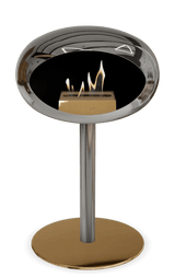 Le Feu - Dome Chromed Silver Ground Steel Low Pole - Fireplace - Viva Alfresco