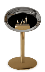 Le Feu - Dome Chromed Silver Ground Steel Low Pole - Fireplace - Viva Alfresco