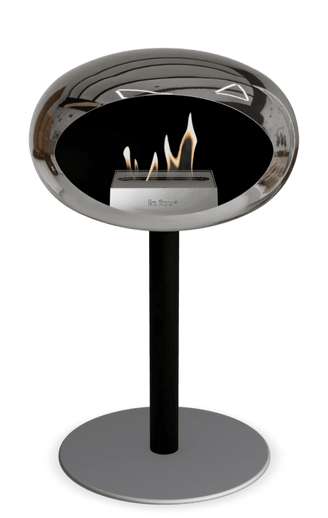 Le Feu - Dome Chromed Silver Ground Steel Low Pole - Fireplace - Viva Alfresco