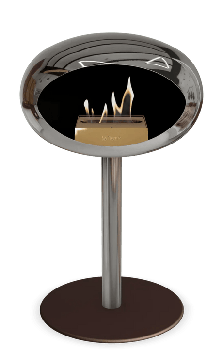 Le Feu - Dome Chromed Silver Ground Steel Low Pole - Fireplace - Viva Alfresco