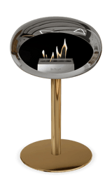 Le Feu - Dome Chromed Silver Ground Steel Low Pole - Fireplace - Viva Alfresco