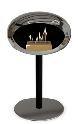 Le Feu - Dome Chromed Silver Ground Steel Low Pole - Fireplace - Viva Alfresco