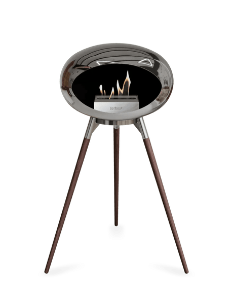 Le Feu - Dome Chromed Silver Ground Wood High - Fireplace - Viva Alfresco