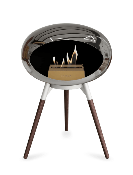 Le Feu - Dome Chromed Silver Ground Wood Low - Fireplace - Viva Alfresco