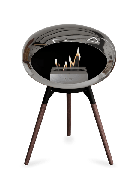 Le Feu - Dome Chromed Silver Ground Wood Low - Fireplace - Viva Alfresco