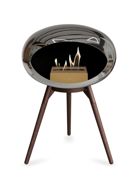 Le Feu - Dome Chromed Silver Ground Wood Low - Fireplace - Viva Alfresco