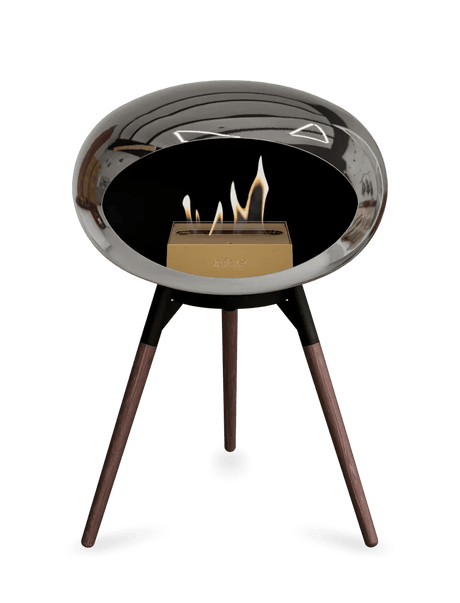 Le Feu - Dome Chromed Silver Ground Wood Low - Fireplace - Viva Alfresco