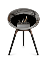 Le Feu - Dome Chromed Silver Ground Wood Low - Fireplace - Viva Alfresco