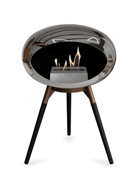 Le Feu - Dome Chromed Silver Ground Wood Low - Fireplace - Viva Alfresco