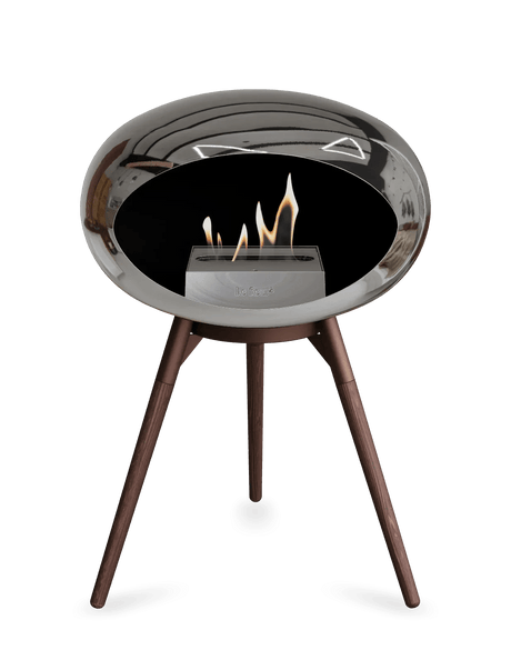 Le Feu - Dome Chromed Silver Ground Wood Low - Fireplace - Viva Alfresco