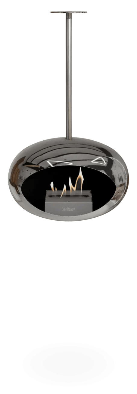 Le Feu - Dome Chromed Silver Sky Indoor/Outdoor - Fireplace - Viva Alfresco