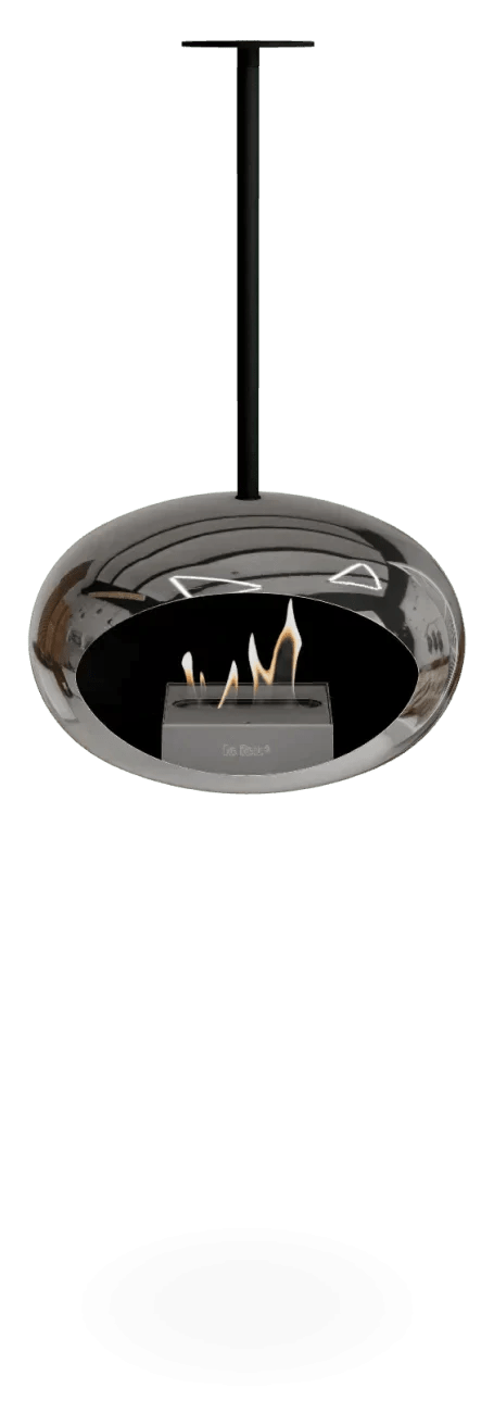 Le Feu - Dome Chromed Silver Sky Indoor/Outdoor - Fireplace - Viva Alfresco