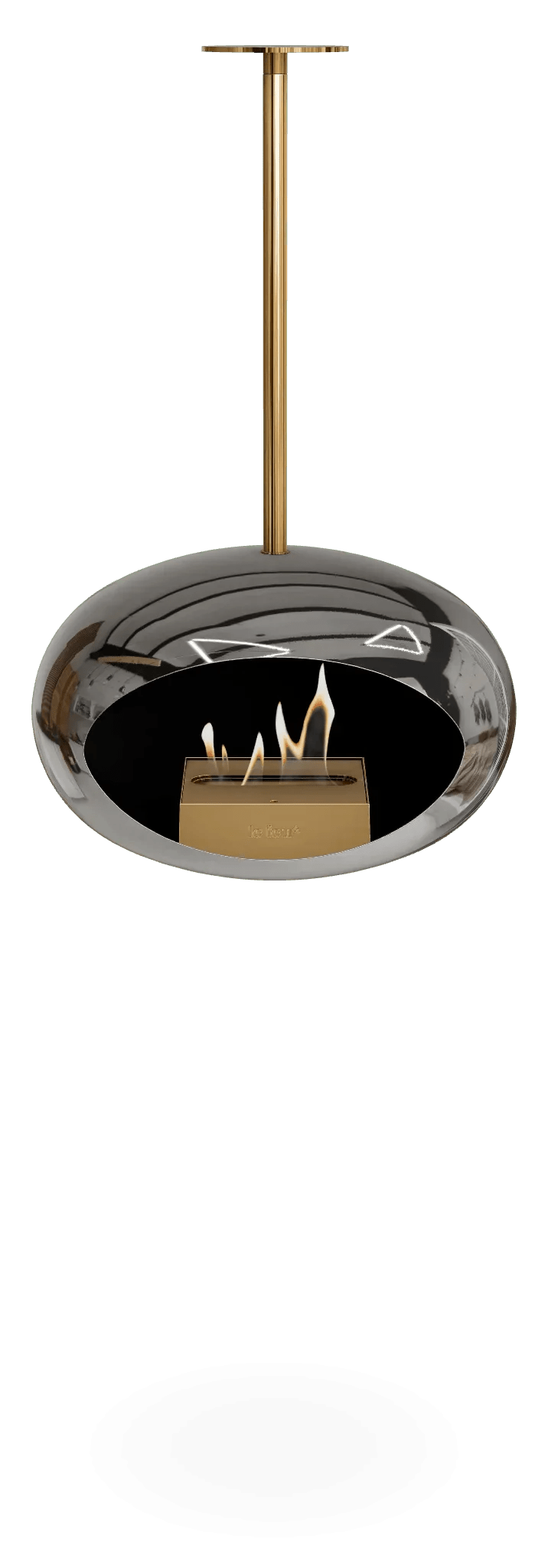 Le Feu - Dome Chromed Silver Sky Indoor/Outdoor - Fireplace - Viva Alfresco