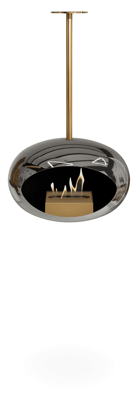 Le Feu - Dome Chromed Silver Sky Indoor/Outdoor - Fireplace - Viva Alfresco