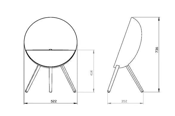 Le Feu - Dome Eye Black - Fireplace - Viva Alfresco