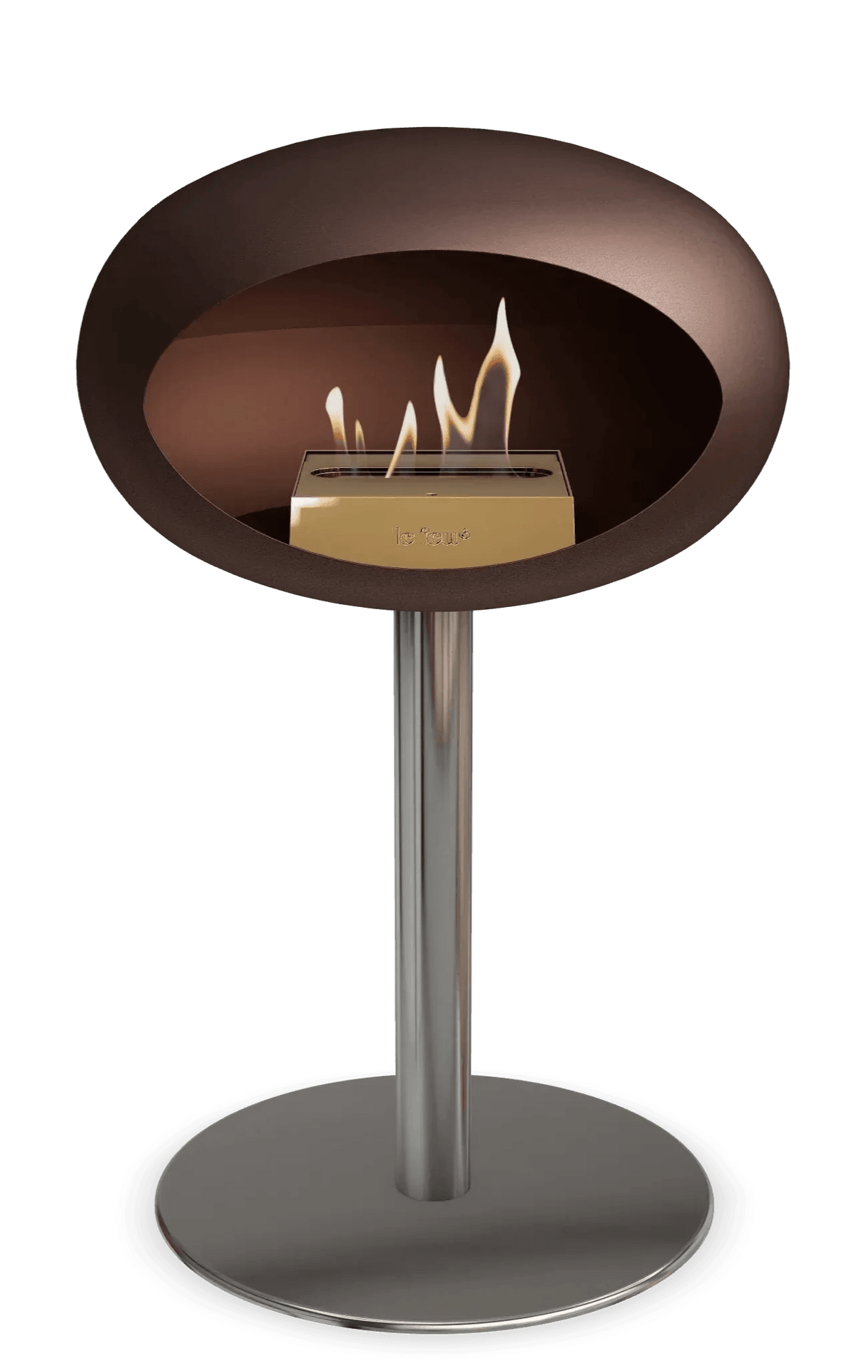 Le Feu - Dome Mocca Ground Steel Low Pole - Fireplace - Viva Alfresco