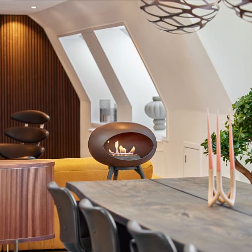 Le Feu - Dome Mocca Ground Wood Low - Fireplace - Viva Alfresco