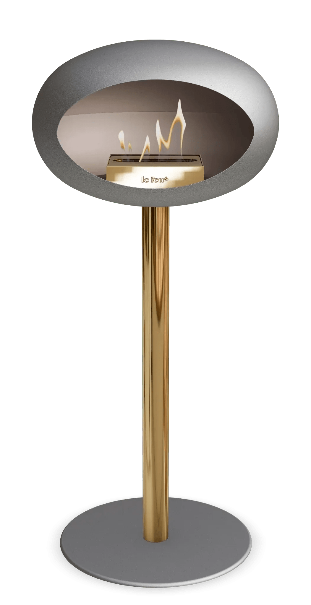 Le Feu - Dome Nickel Ground Steel High Pole - Fireplace - Viva Alfresco