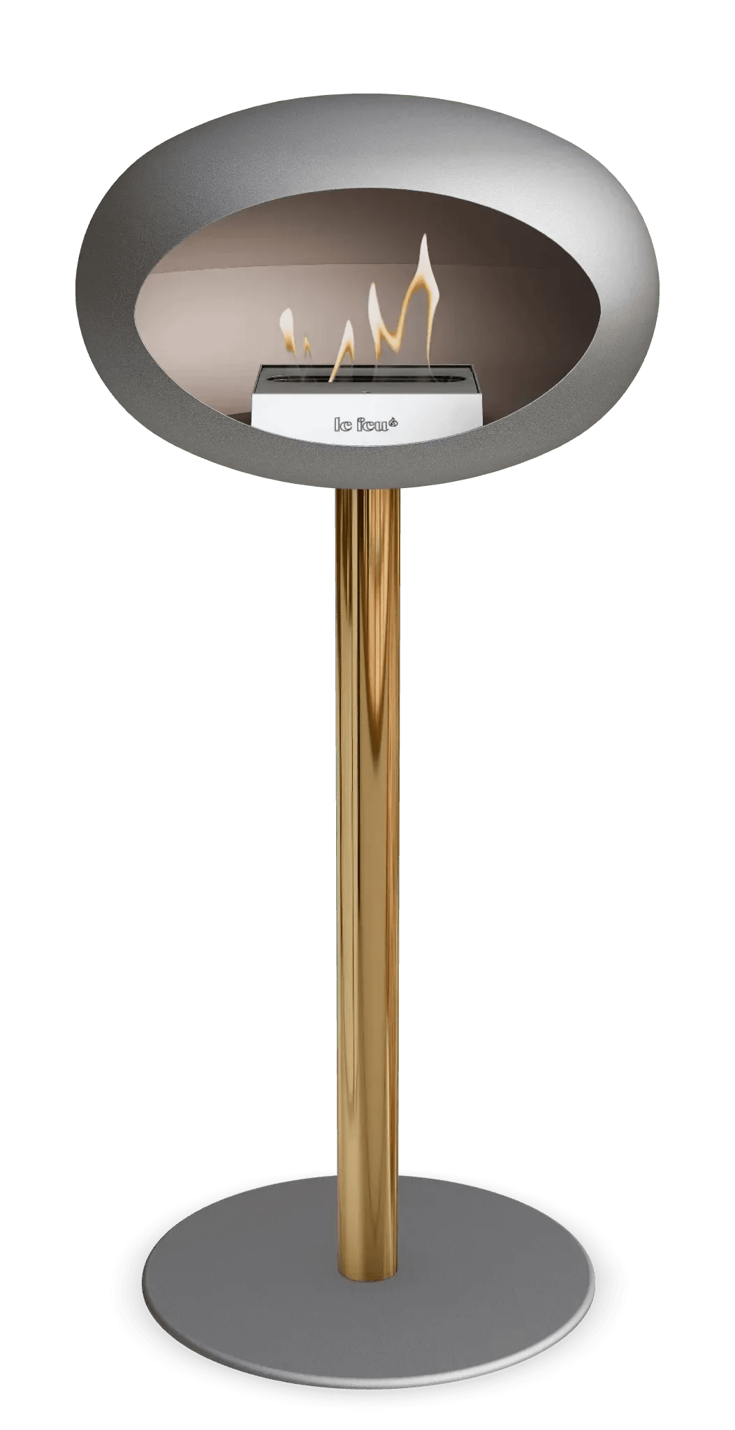 Le Feu - Dome Nickel Ground Steel High Pole - Fireplace - Viva Alfresco