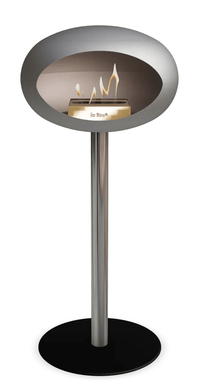 Le Feu - Dome Nickel Ground Steel High Pole - Fireplace - Viva Alfresco