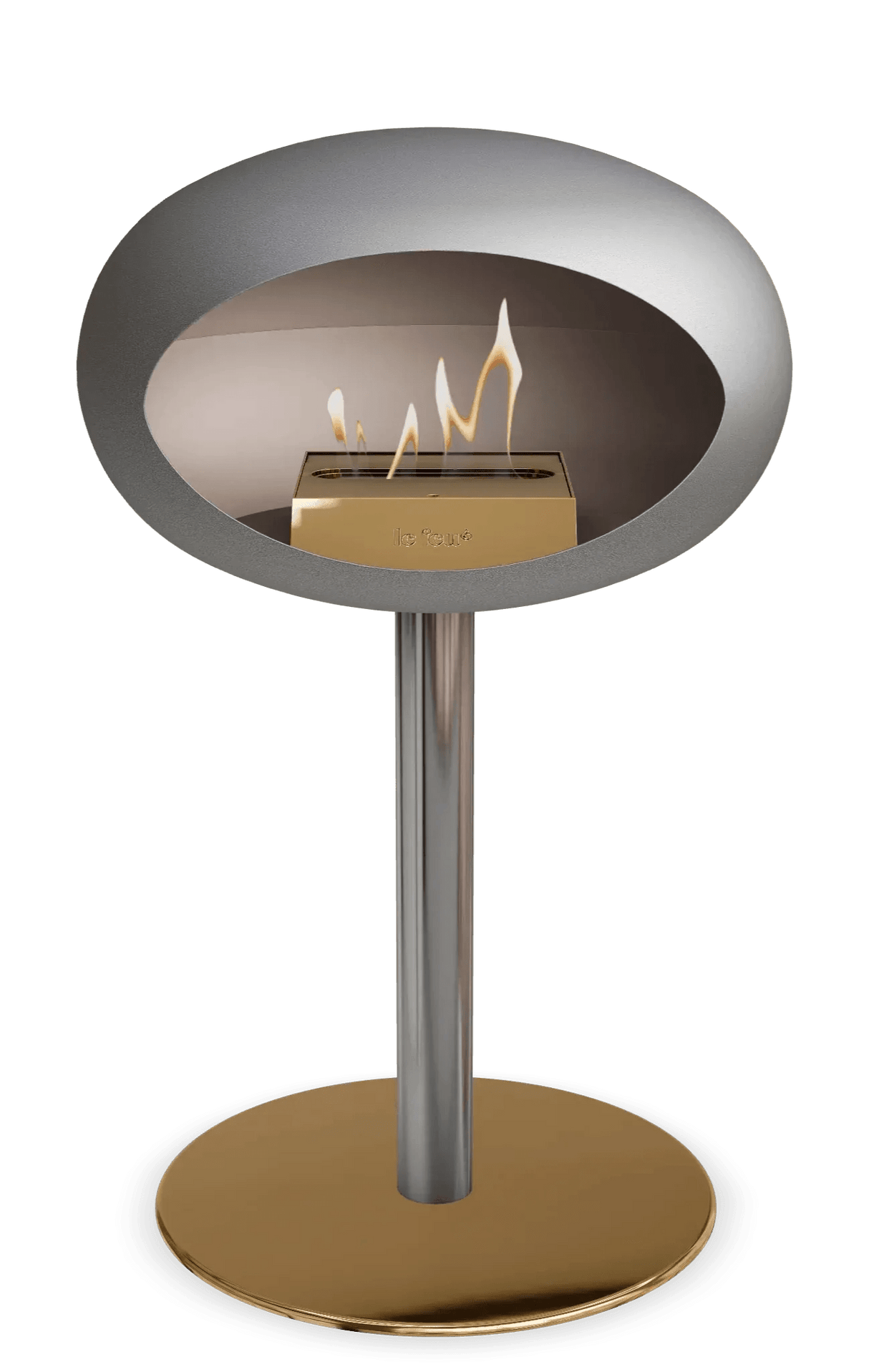 Le Feu - Dome Nickel Ground Steel Low Pole - Fireplace - Viva Alfresco