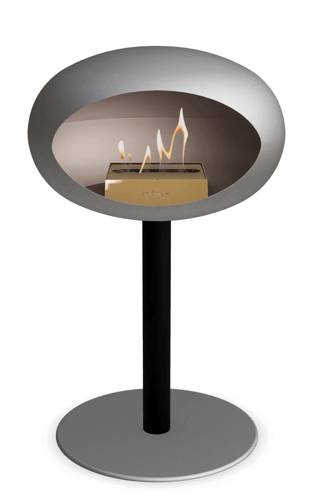 Le Feu - Dome Nickel Ground Steel Low Pole - Fireplace - Viva Alfresco