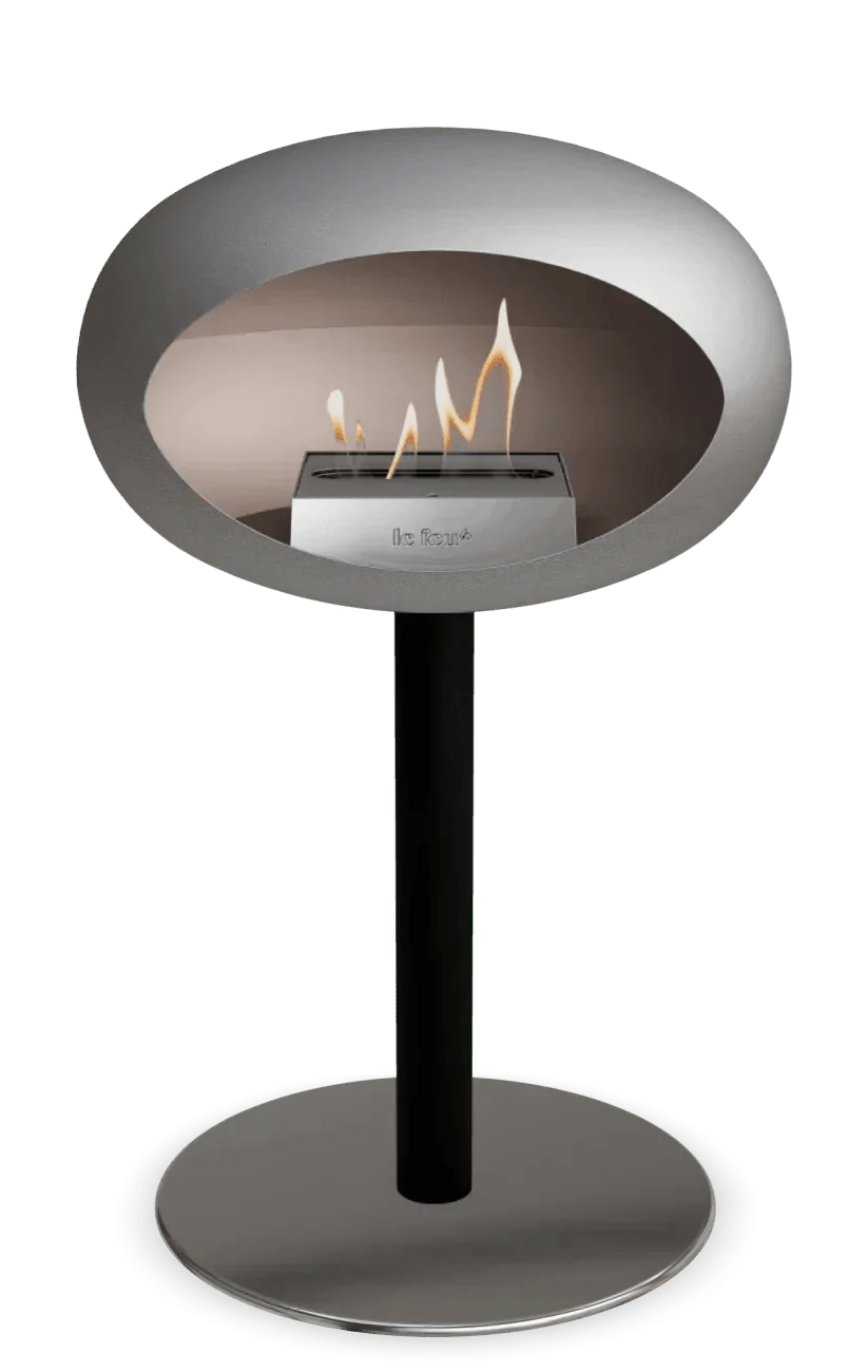 Le Feu - Dome Nickel Ground Steel Low Pole - Fireplace - Viva Alfresco