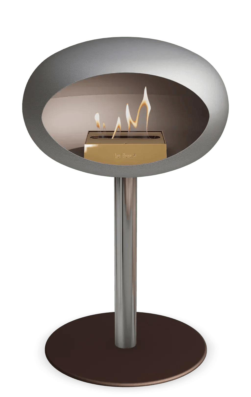 Le Feu - Dome Nickel Ground Steel Low Pole - Fireplace - Viva Alfresco