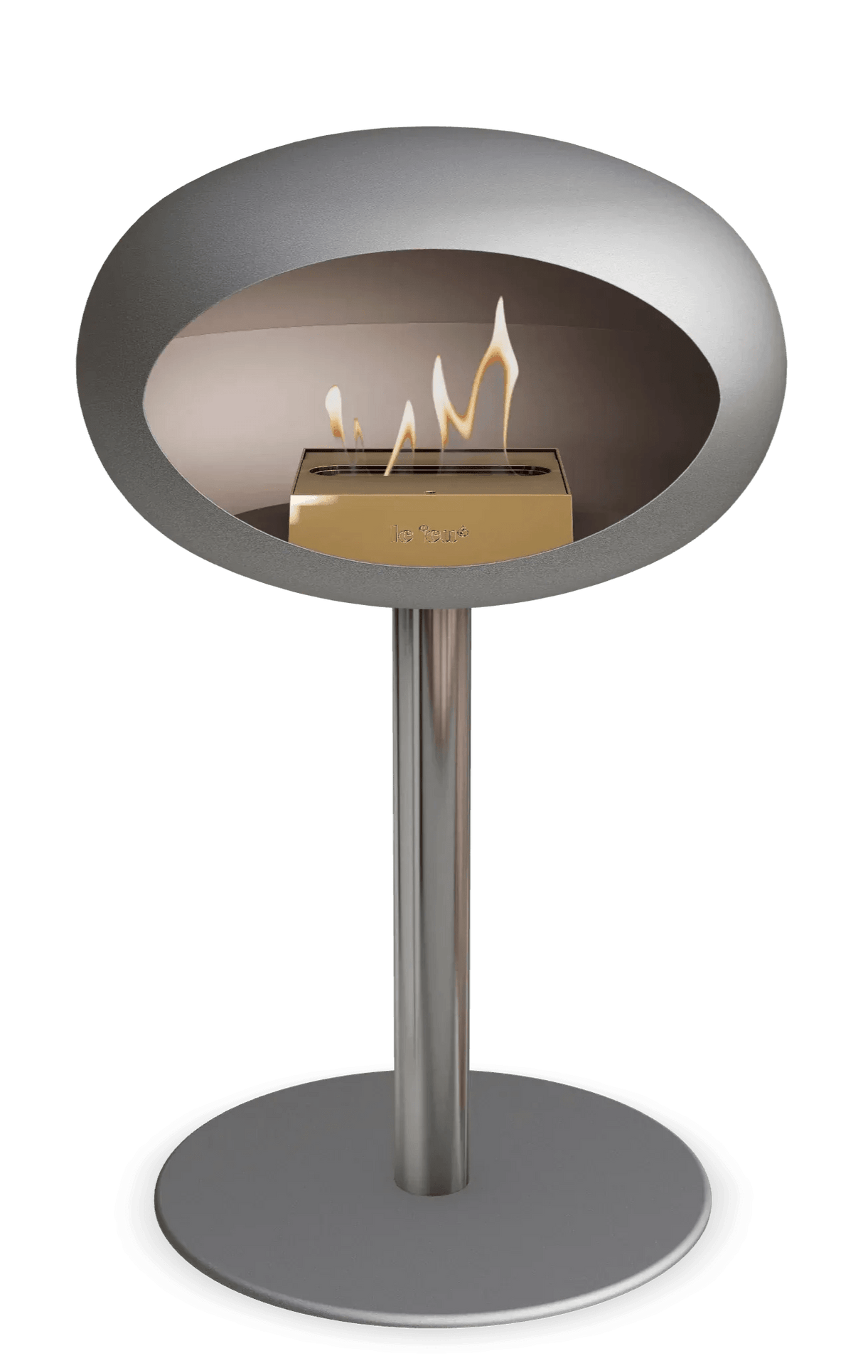 Le Feu - Dome Nickel Ground Steel Low Pole - Fireplace - Viva Alfresco