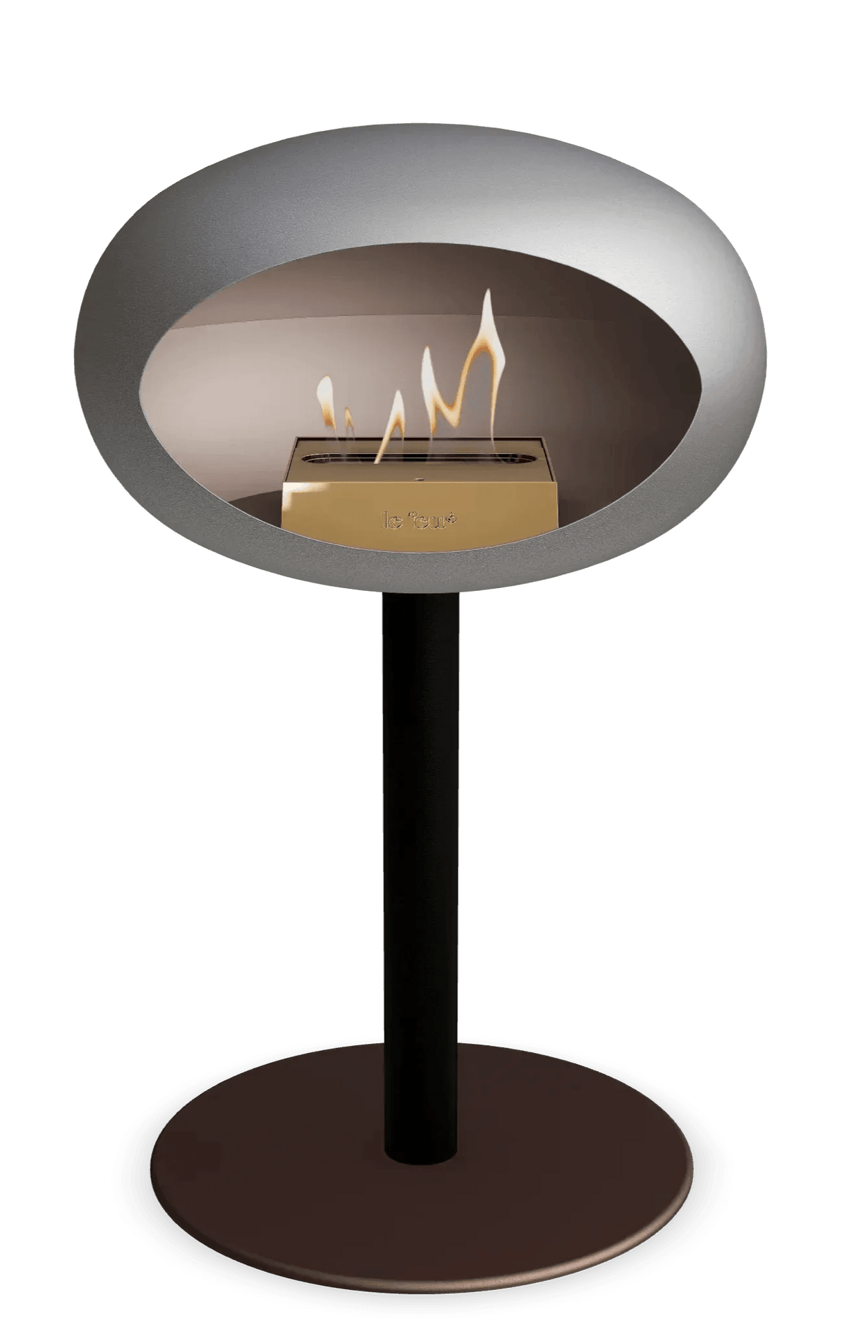 Le Feu - Dome Nickel Ground Steel Low Pole - Fireplace - Viva Alfresco