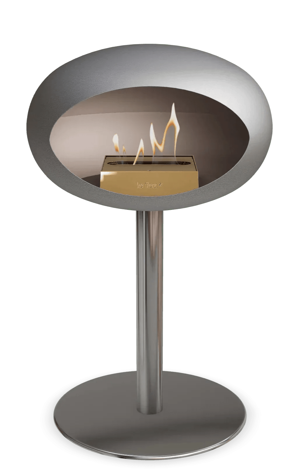 Le Feu - Dome Nickel Ground Steel Low Pole - Fireplace - Viva Alfresco