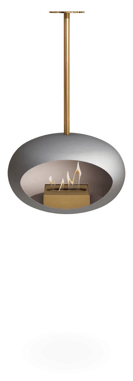 Le Feu - Dome Nickel Sky Indoor/Outdoor - Fireplace - Viva Alfresco