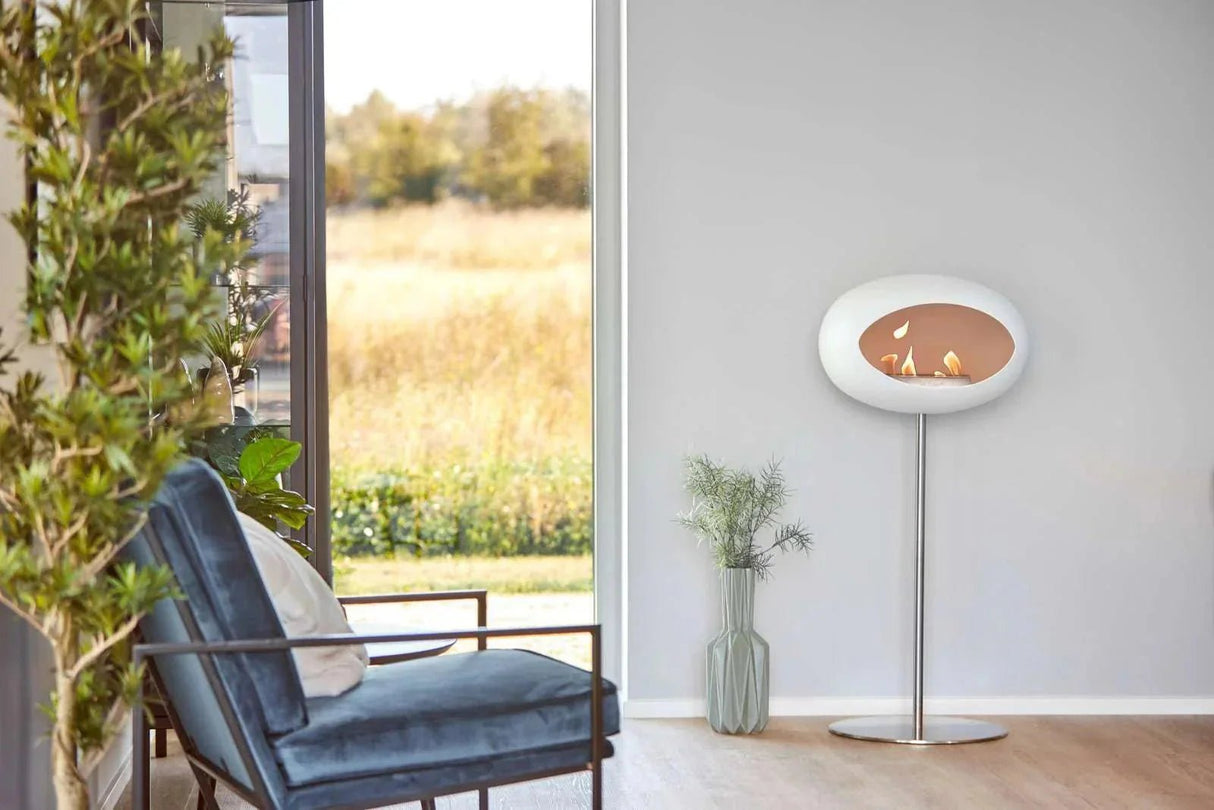 Le Feu - Dome White Ground Steel High Pole - Fireplace - Viva Alfresco