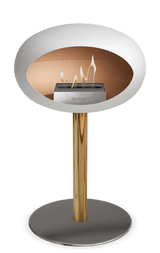 Le Feu - Dome White Ground Steel Low Pole - Fireplace - Viva Alfresco