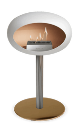 Le Feu - Dome White Ground Steel Low Pole - Fireplace - Viva Alfresco