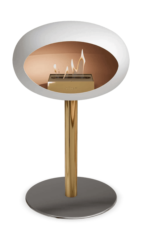 Le Feu - Dome White Ground Steel Low Pole - Fireplace - Viva Alfresco