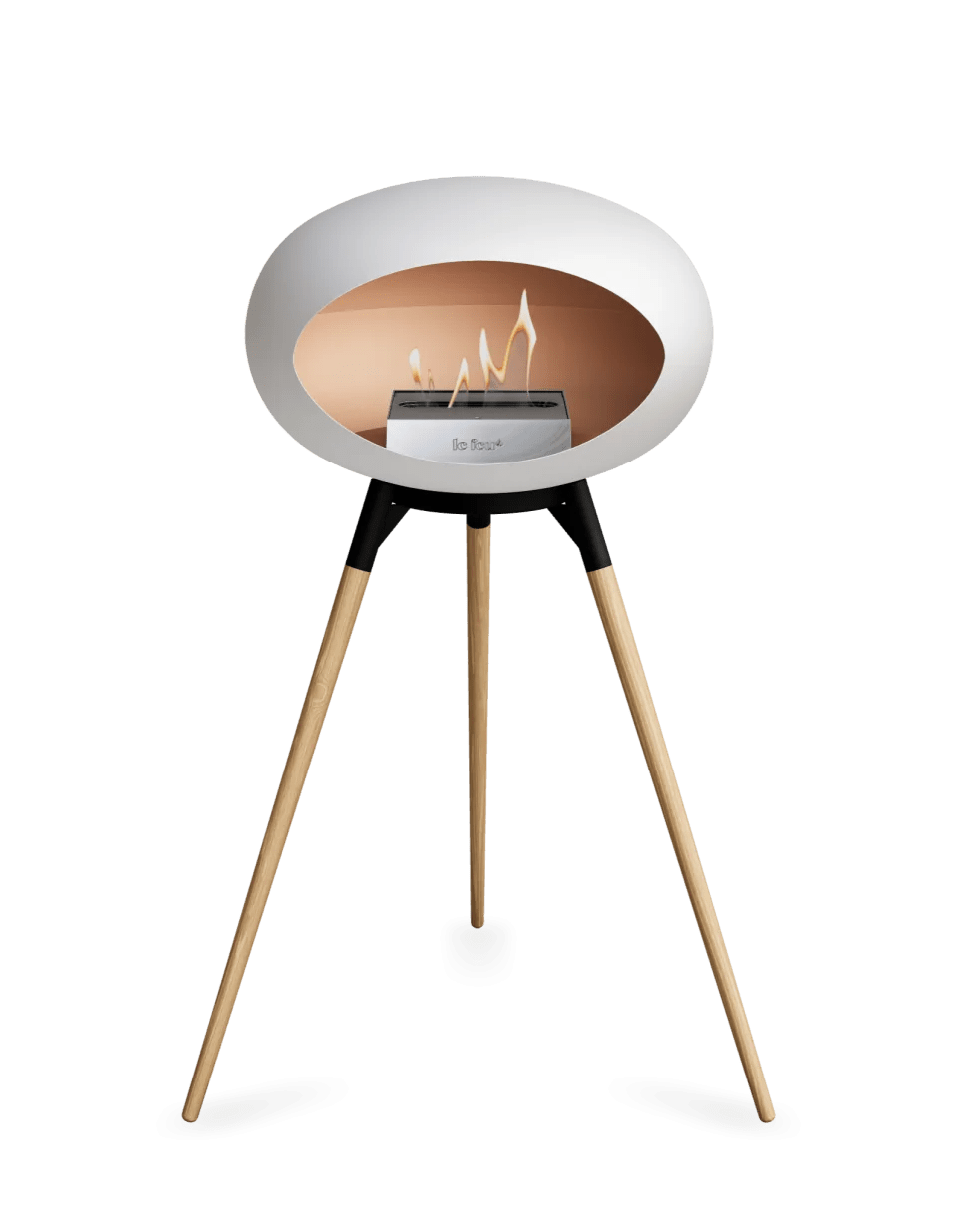 Le Feu - Dome White Ground Wood High - Fireplace - Viva Alfresco