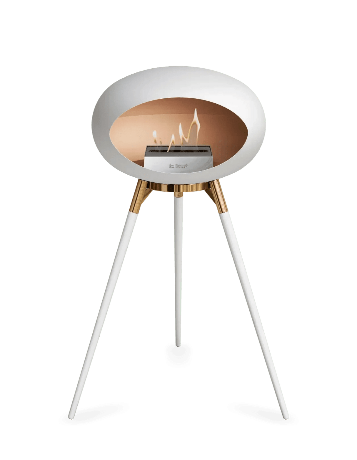 Le Feu - Dome White Ground Wood High - Fireplace - Viva Alfresco