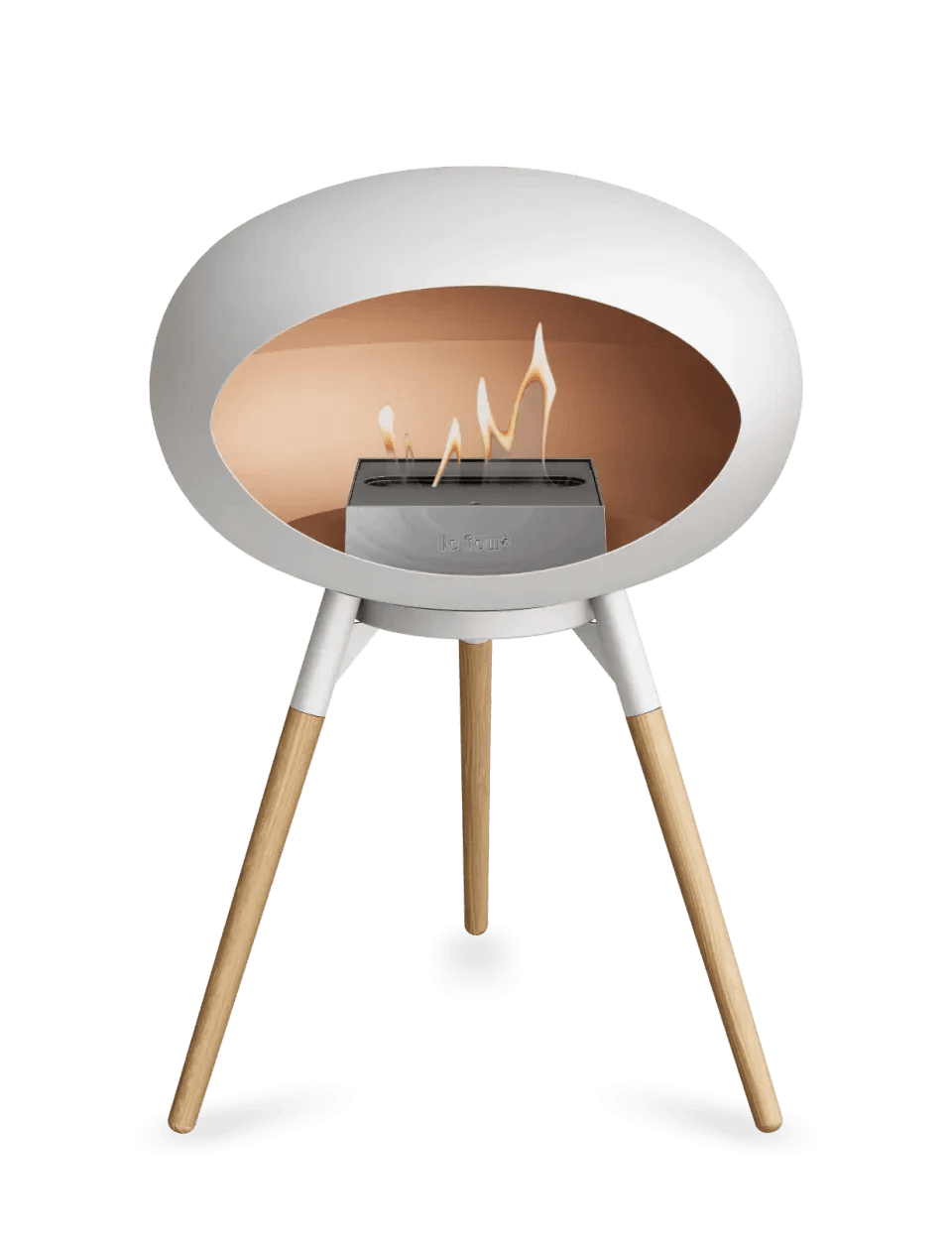 Le Feu - Dome White Ground Wood Low - Fireplace - Viva Alfresco