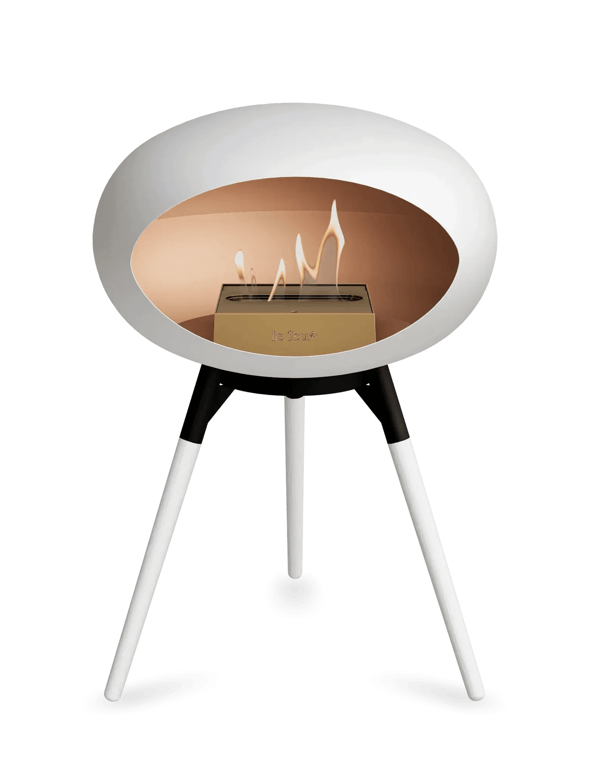 Le Feu - Dome White Ground Wood Low - Fireplace - Viva Alfresco