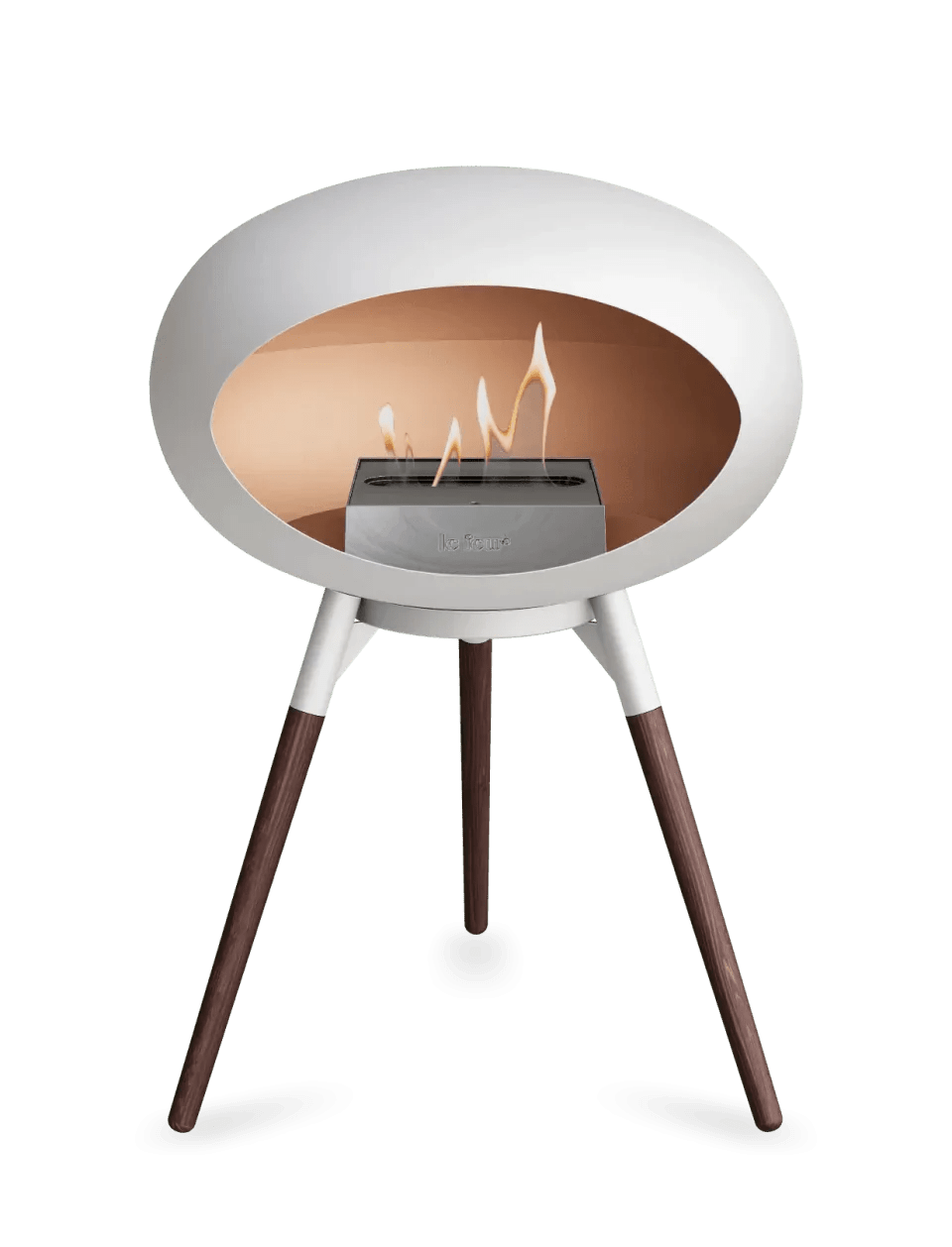 Le Feu - Dome White Ground Wood Low - Fireplace - Viva Alfresco