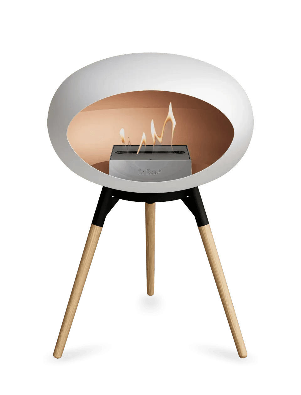 Le Feu - Dome White Ground Wood Low - Fireplace - Viva Alfresco