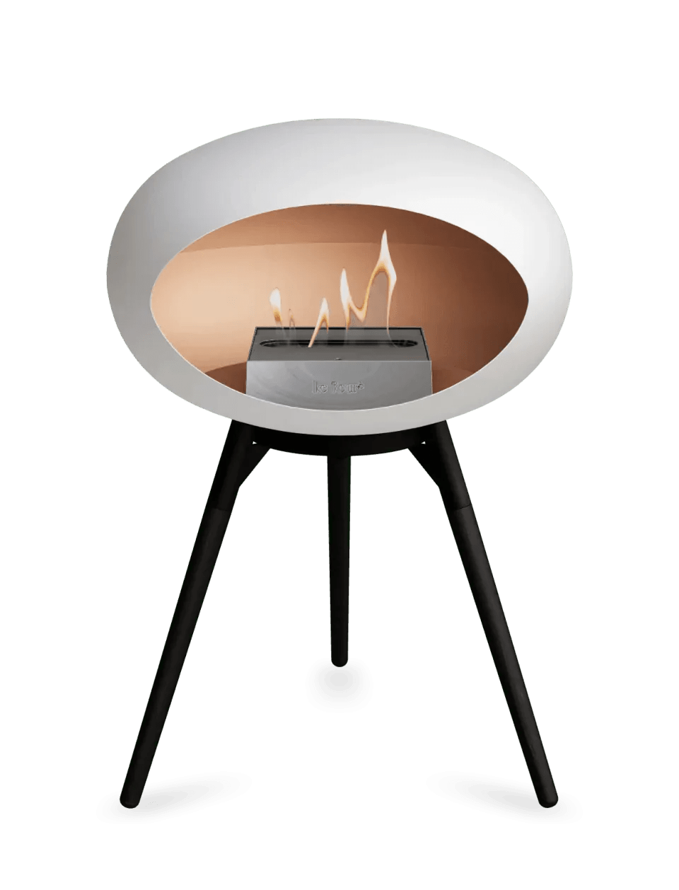 Le Feu - Dome White Ground Wood Low - Fireplace - Viva Alfresco